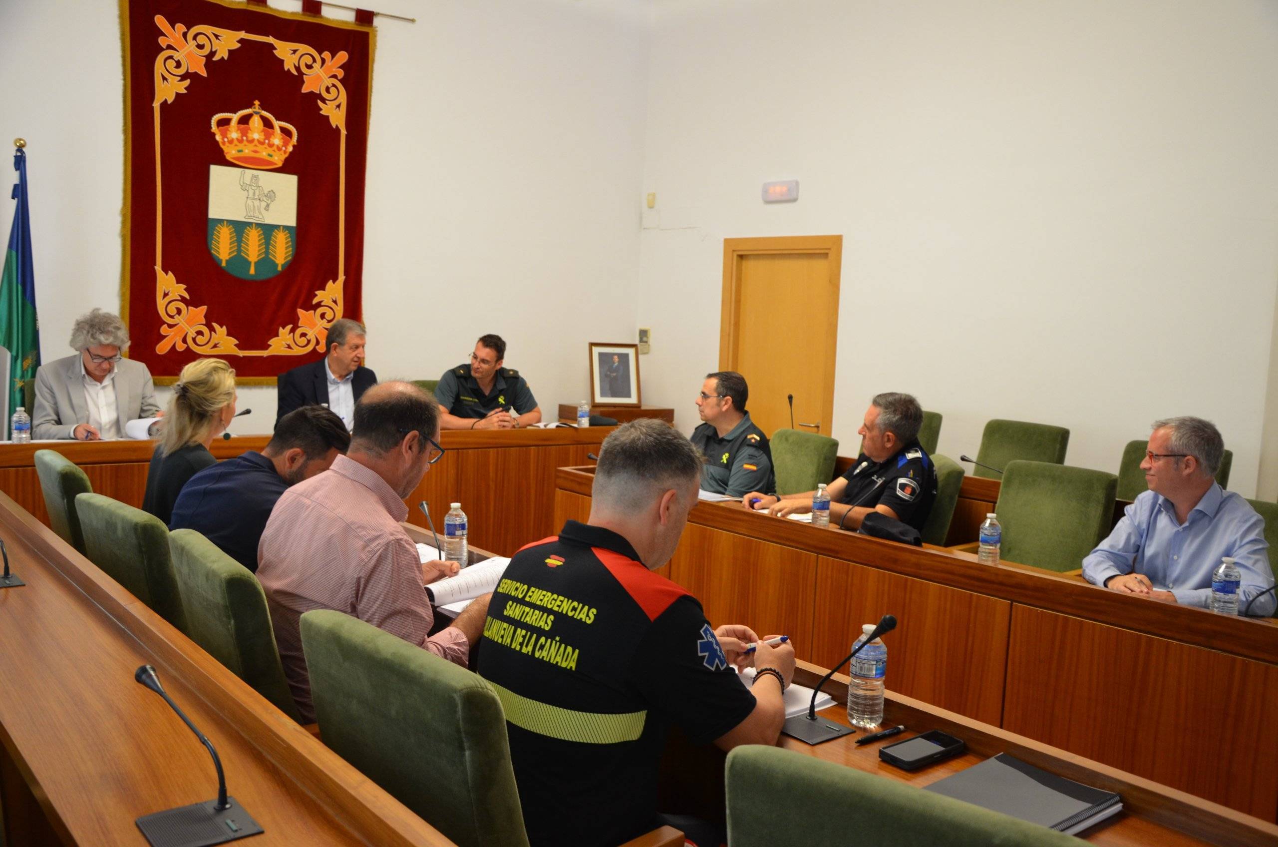 Reunión de la Junta Local de Seguridad celebrada en el Salón de Plenos.