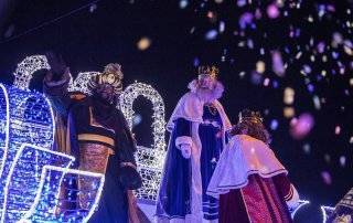 Los Reyes Magos en la Cabalgata.