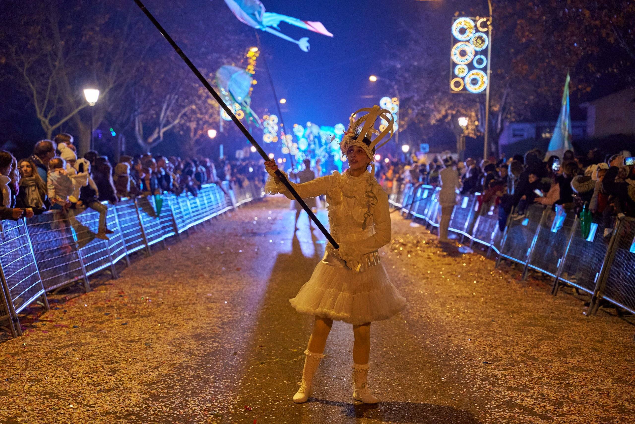 Espectáculo de cometas en la Cabalgata de Reyes.