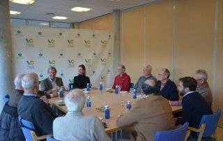 Imagen de los desayunos celebrados con la Asociación de Mayores del municipio.