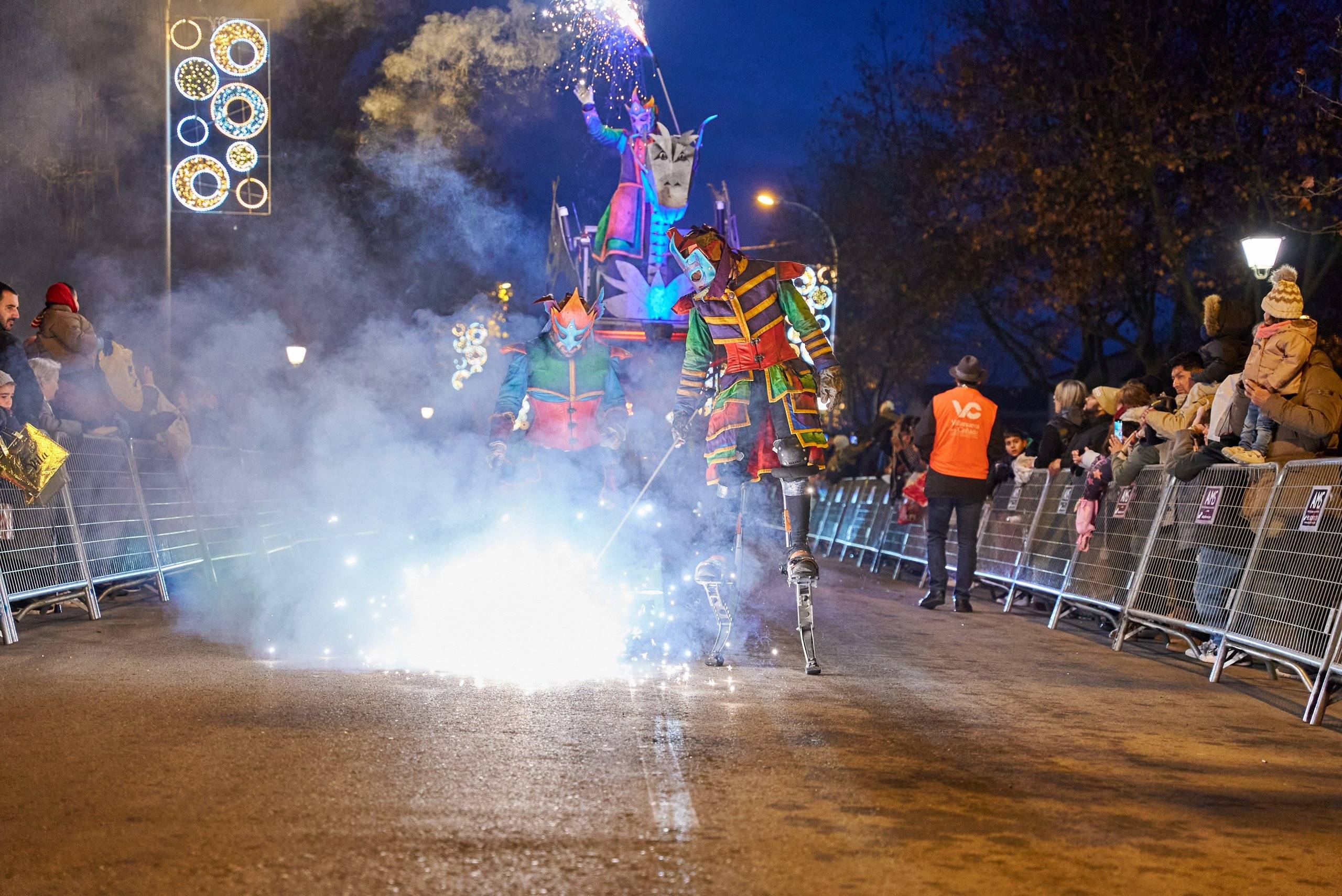 Espectáculo de fuego en la Cabalgata.