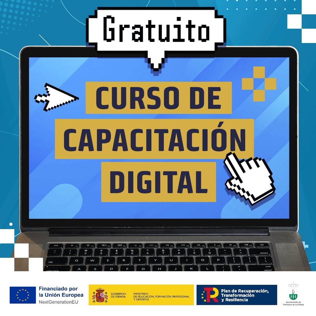 Cartel del curso de Capacitación digital.